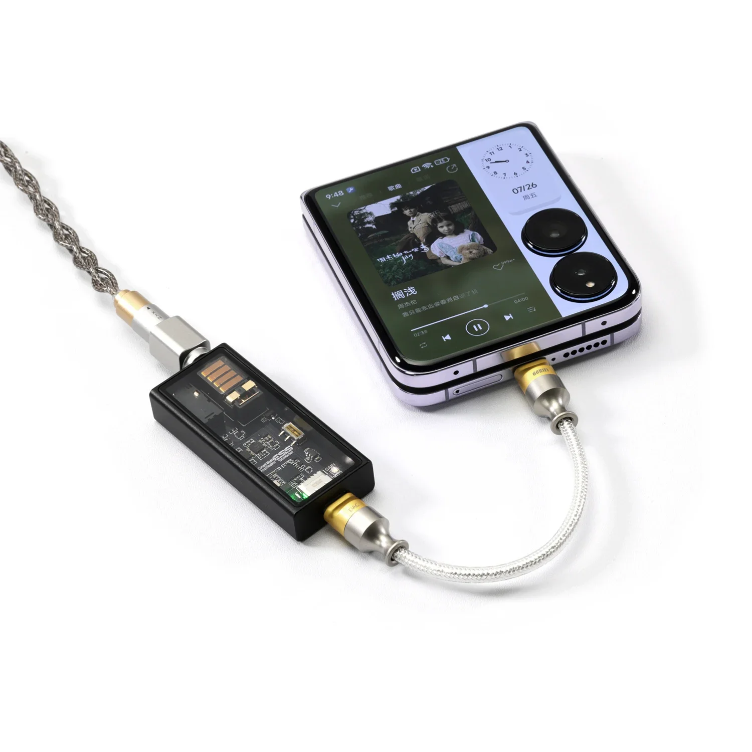 كابل بيانات فك تشفير DD ddHiFi TC05 M2 USB-C 2.0 إلى USB-C OTG، يمكن استخدام الاستخدام العكسي للشحن في حالات الطوارئ، 9/50/100 سم