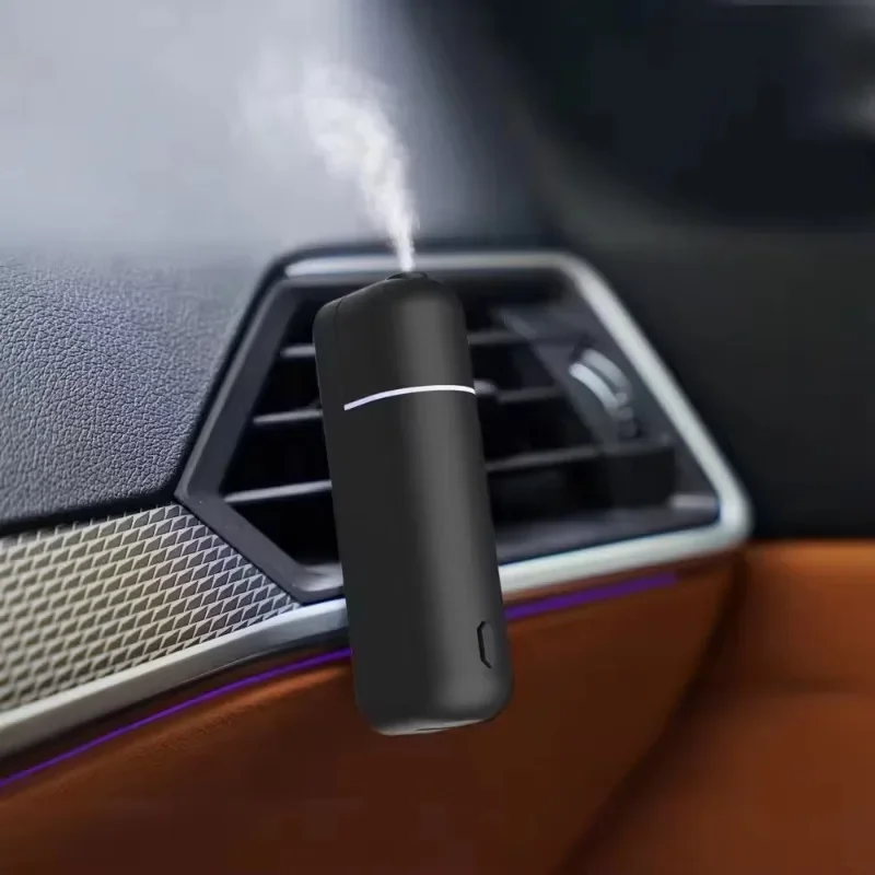 Waterless Battery Operated Car Diffuser Vent Clip Wireless Charging Electric Fragrance Car Aroma Diffuser