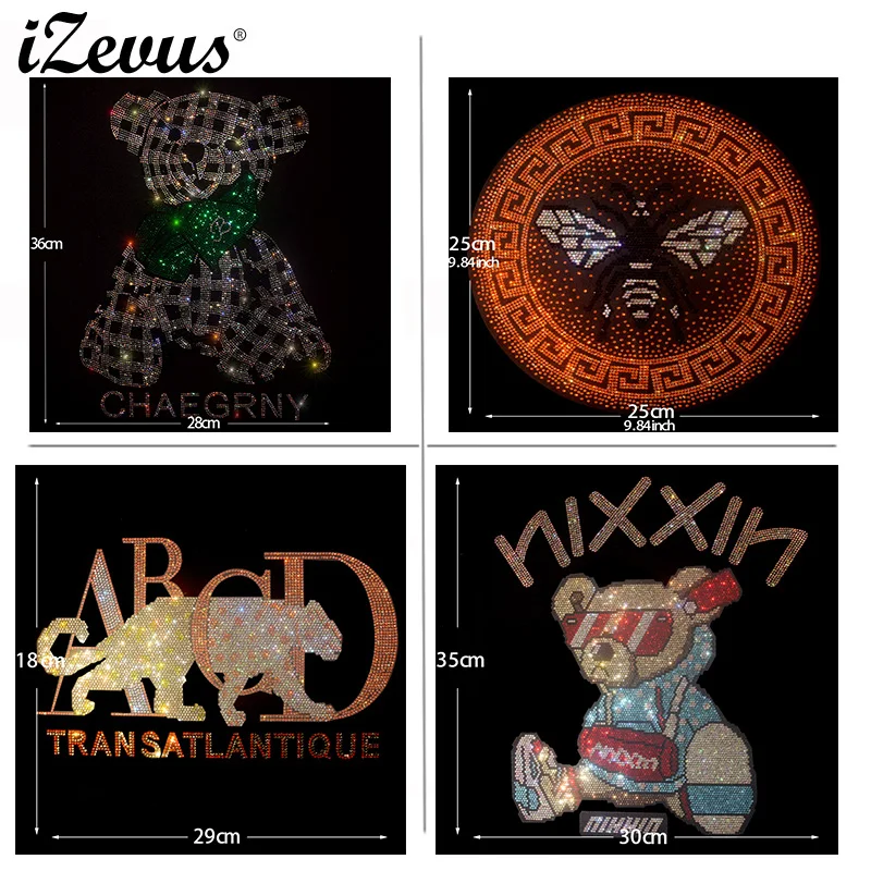 ゴールド箔とダイヤモンドスパンコール付きのファッション用大型パッチステッカー-diy衣類tシャツ装飾ステッカー-ファッションアクセサリー