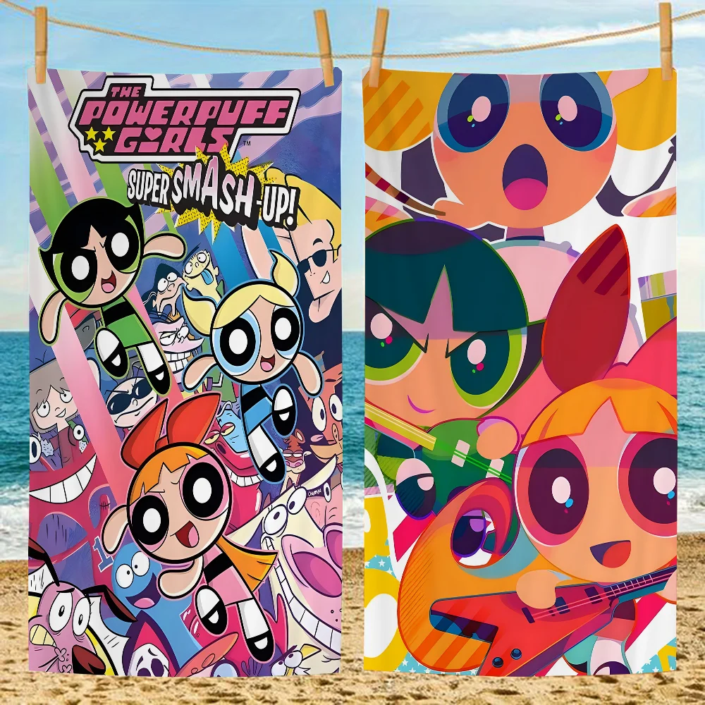 

Classic Cartoon T-The Powerpuff Girls Microfiber Beach Towel Absorbent Quick Dry Soft Resort Mountain Climbing Towel