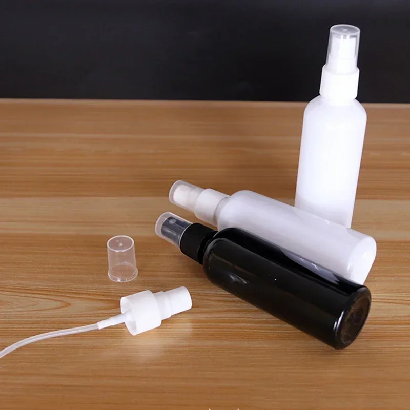 10Pcs Black Spray Bottle 30ml 50ml 60ml 100ml Travel Portable Refillable Empty Water Mist Perfume Bottle Atomizer Skincare Tools