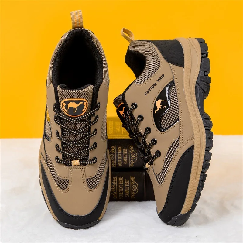 Wear Resistant Lace Up Sneakers Casual Male Lightweight Hiking Shoes Outdoor Sports Climbing Footwear for Men Tenis Masculino