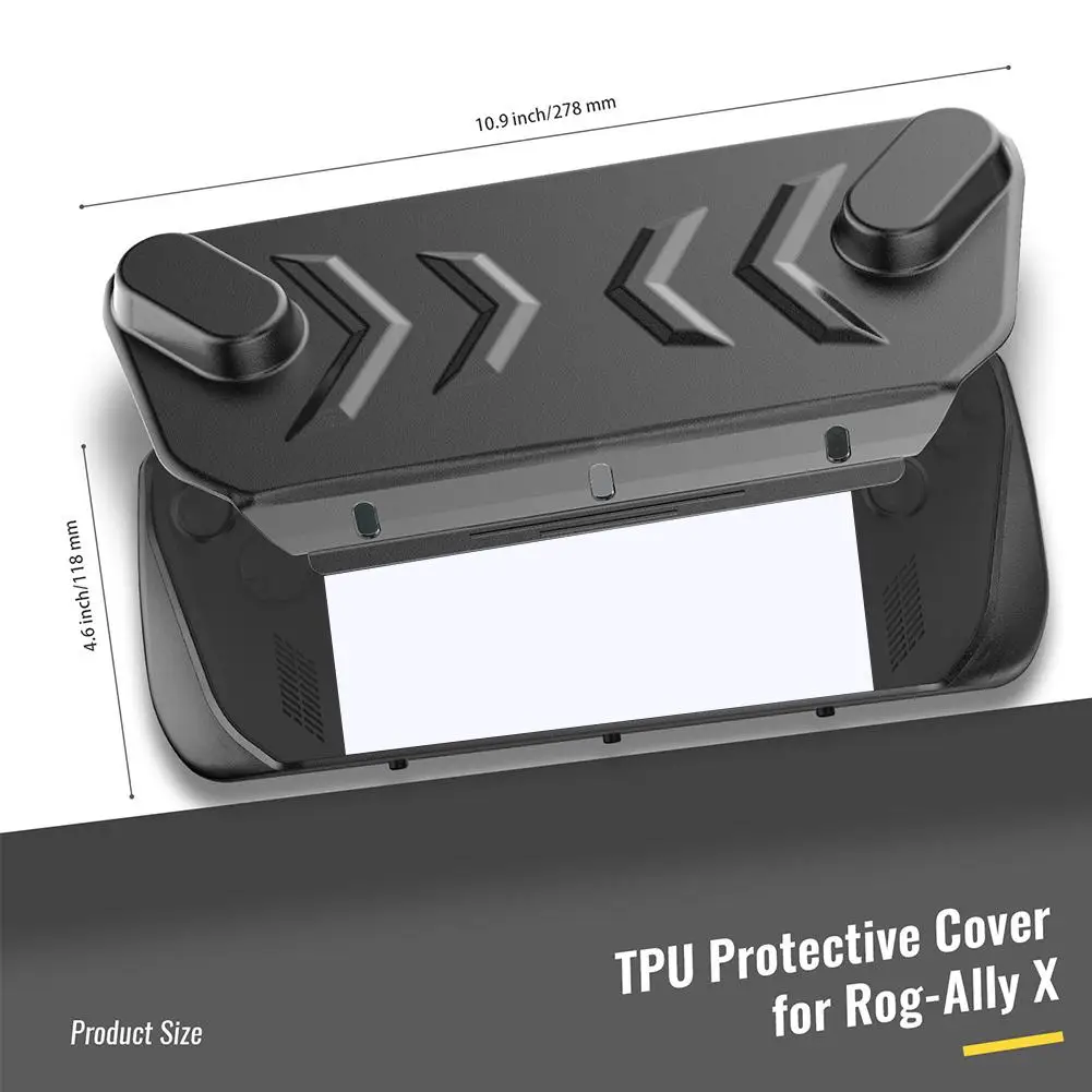 Shockproof Handheld TPU Full Protetcive Case For ASUS ROG ALLY X Game Console With Bracket Shockproof Drop-proof Film Keycap Cap