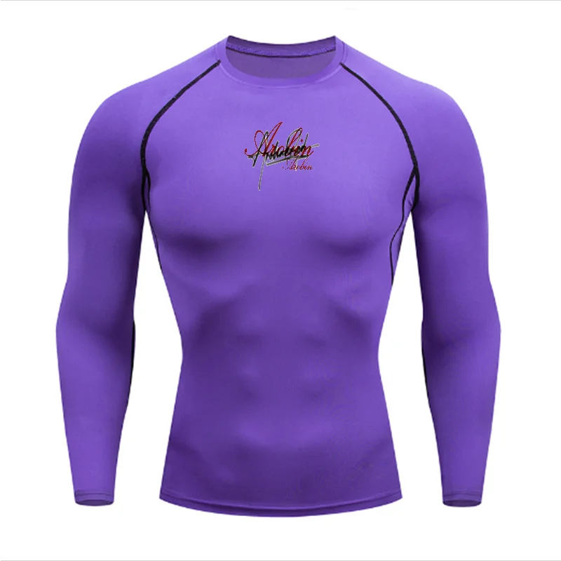 Women's quick dry Arobin-branded long sleeve top, moisture-wicking, lightweight, stylish red cursive logo with white outline,