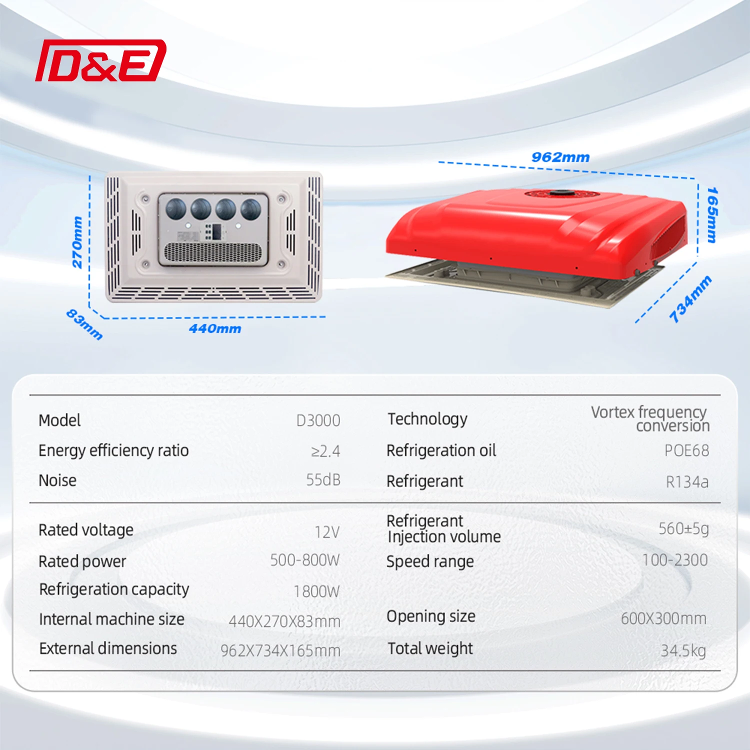 Hot Sales Rooftop Mount 12V 24V Parking Air Conditioner For Truck And Construction Van Ambulance