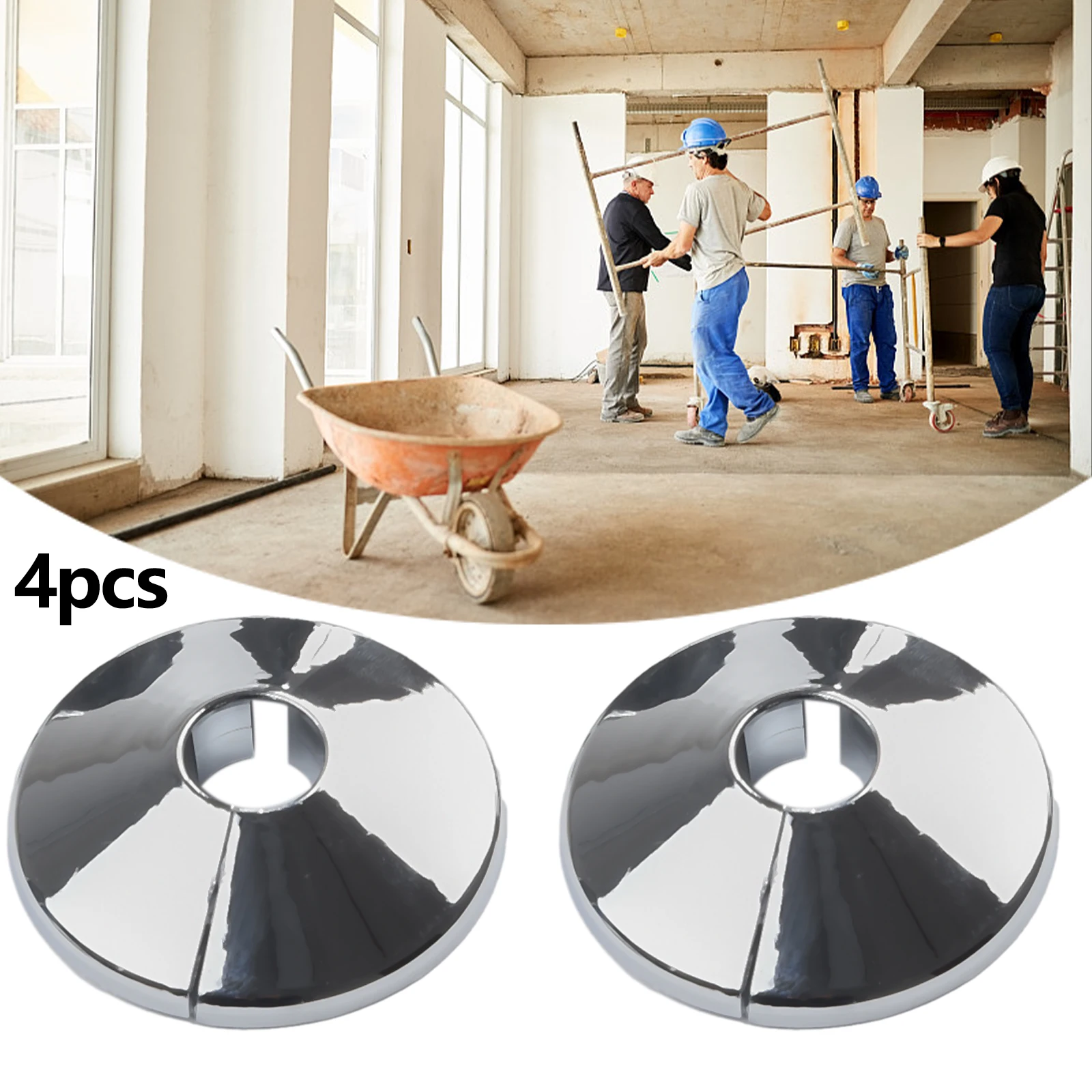 4pcs 15mm Radiator Pipe Collars Plastic Bathroom Shower Faucet Angle Valve Pipe Plug Decor Cover For Wall Duct Faucet Part