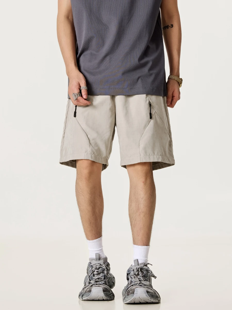 

American Street Sle Men's Summer Thin Straight Leg ort Pants Loose Fit Qui Dry Waterproof Beach Workwear Casual Trousers