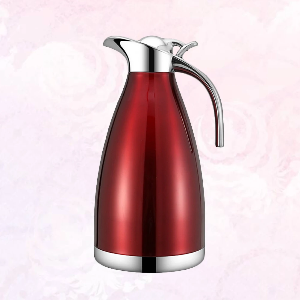 

Wine Red 15L Double Layer Insulated Kettle Stainless Steel Thermal Bottle Durable Vacuum Pot For Home Office Travel