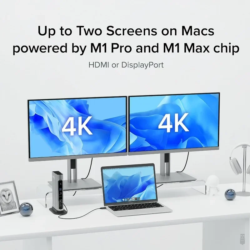 home.Dock Thunderbolt 4 16 en 1 con carga de 100 W, configuración de pantalla cuádruple 4K para portátiles Thunderbolt 4 Windows