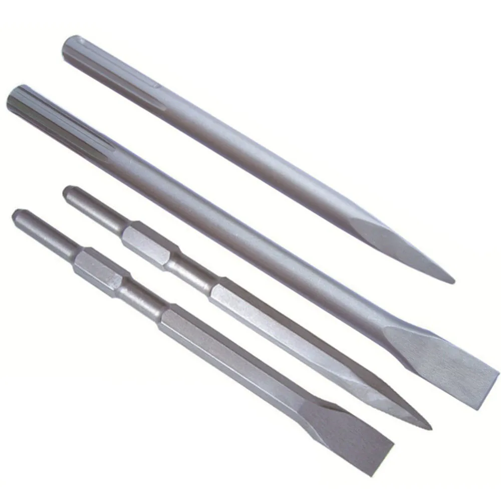 Electric Hammer Impact Drill Round/Hexagonal Chisel Electric Hammer Chisel Extended Slotting Pick Sharp Chisel/Flat Chisel