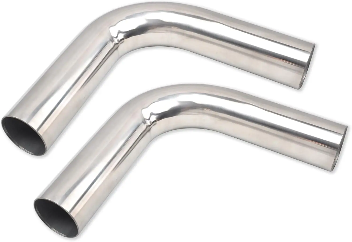 

4'' Inch 90 Degree Bend Elbow Stainless Steel Turbocharger Intercooler Pipe, High Class Brushed Treatment, Universal-2PCS