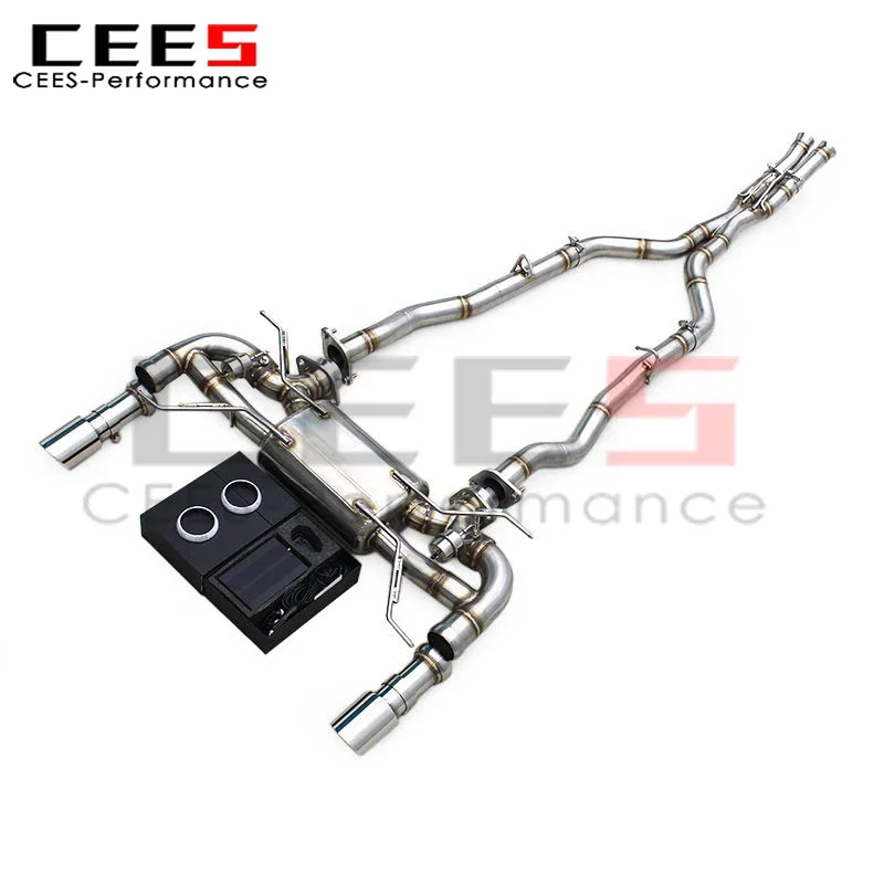 

cees Stainless Steel Catback Exhaust Pipes for Aston Martin DB9 V12 6.0L (2004-2017) Valve Exhaust Muffler with Remote Control