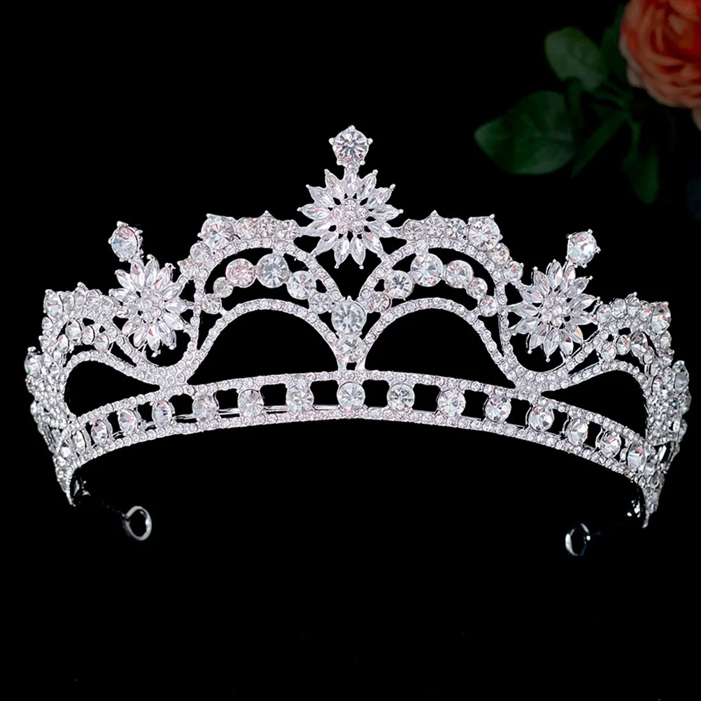 

Rhinestone Crown Tiara Hair Accessories Shiny Bridal Headband Wedding Birthday Party Girls Headdress Bridal Crown