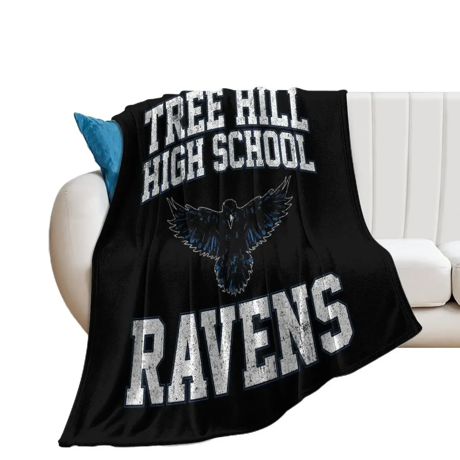 

Tree Hill High Ravens Throw Blanket Large Beach Designers Moving Blankets
