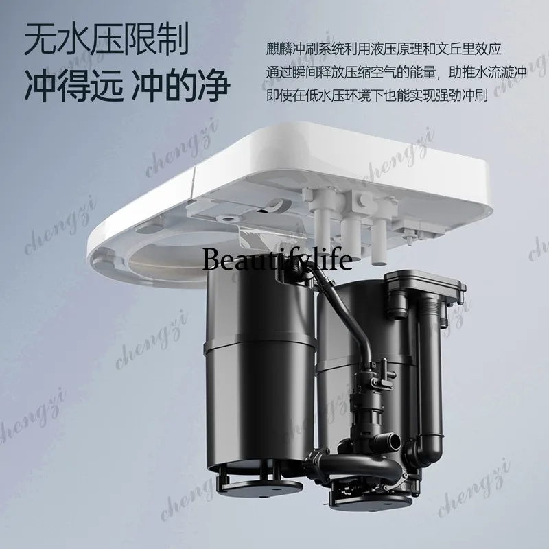 S178 light smart toilet initializing integrated cold water hip wash woman wash household toilet view 5
