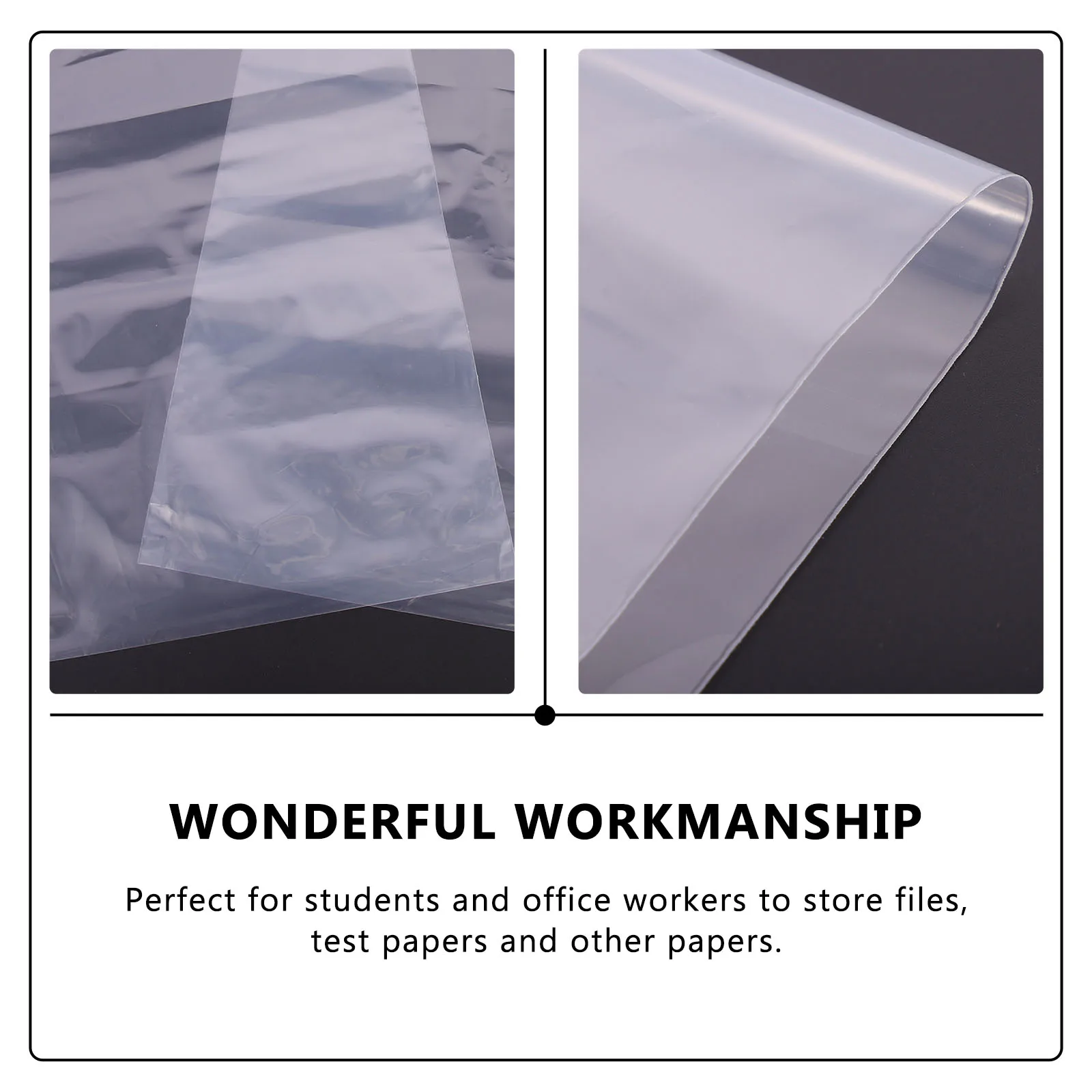 

10 Pcs Storage Bag Document Organizer Sealed Pouch File Pockets Thicken Clear Folder Plastic Containers Files Office