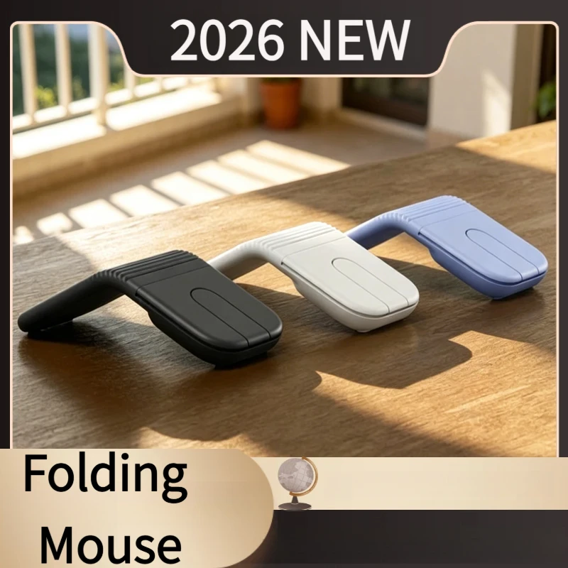 2026 NEW Portabl MiNi Foldable Wireless Mouse Pocket-Sized Portable Silent Click Ergonomic Stable Tracking for Mobile Office