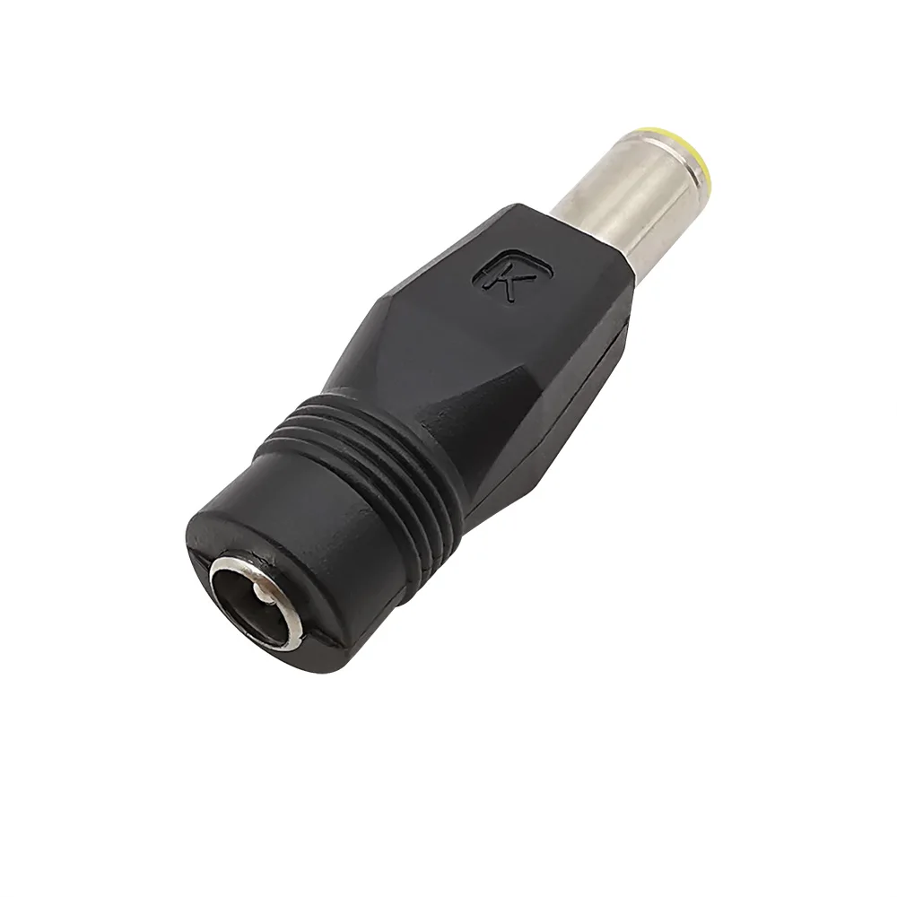 1Pcs 7.9x5.5mm Male Plug to 5.5x2.1mm Female Jack DC Power Tip Connector Adapter Yellow Head