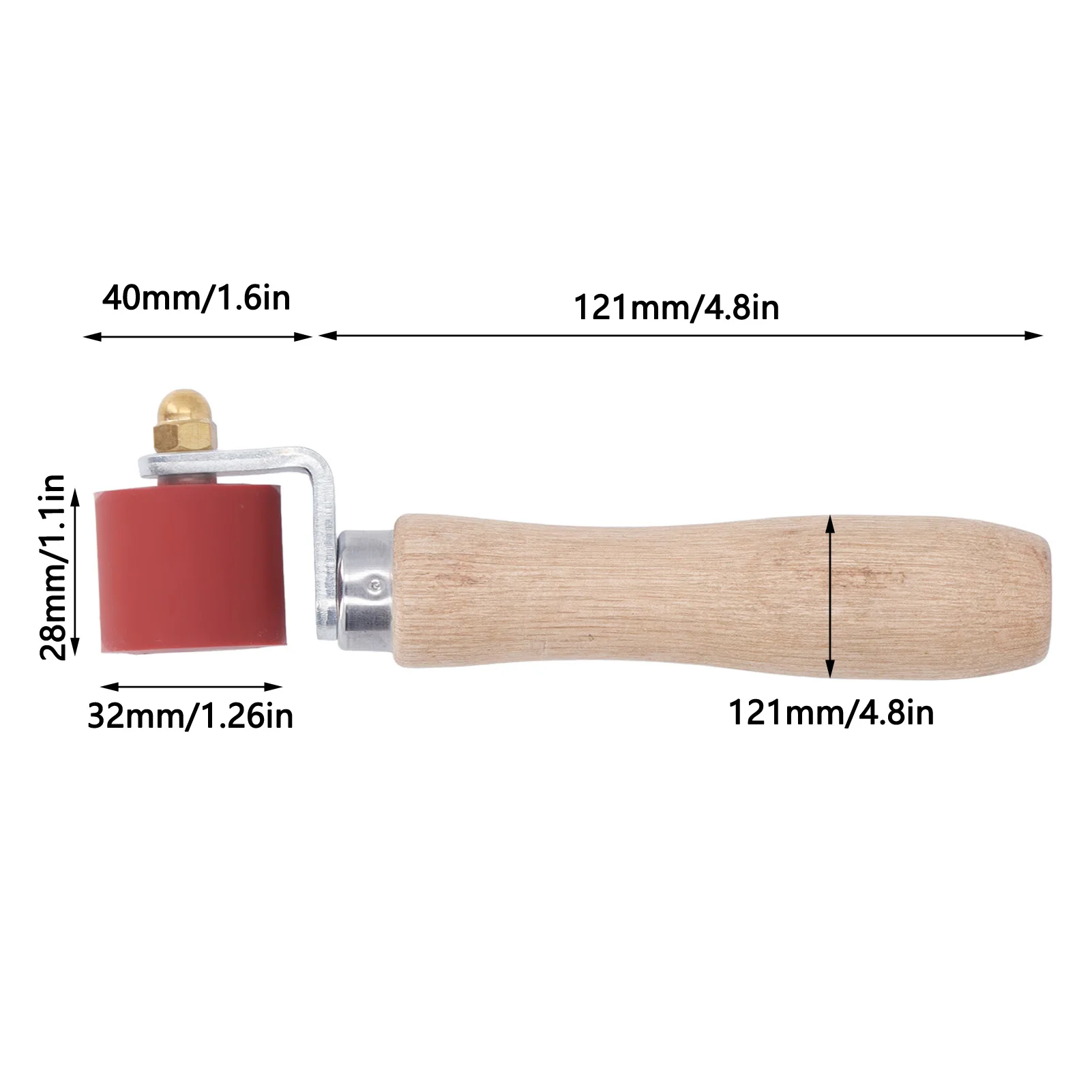 Penny Roller Seam, rol lapisan tahan panas 260 °C lebar 28mm Diameter 32mm, rol Wallpaper ergonomis untuk Las PVC
