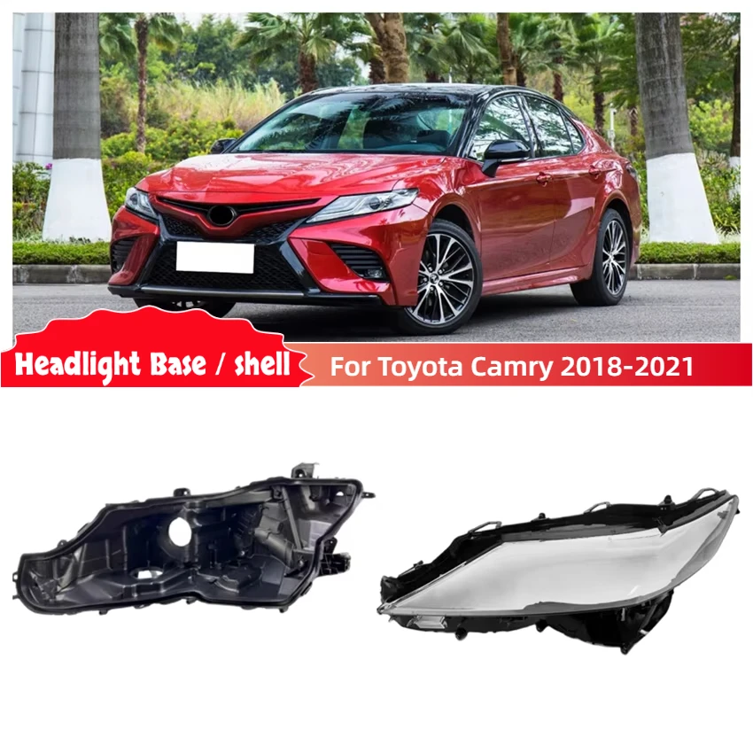 For Toyota Camry 2018 2019 2020 2021 Auto Accessories Car Base Head Lamp Shell Headlamp House Headlight Shade
