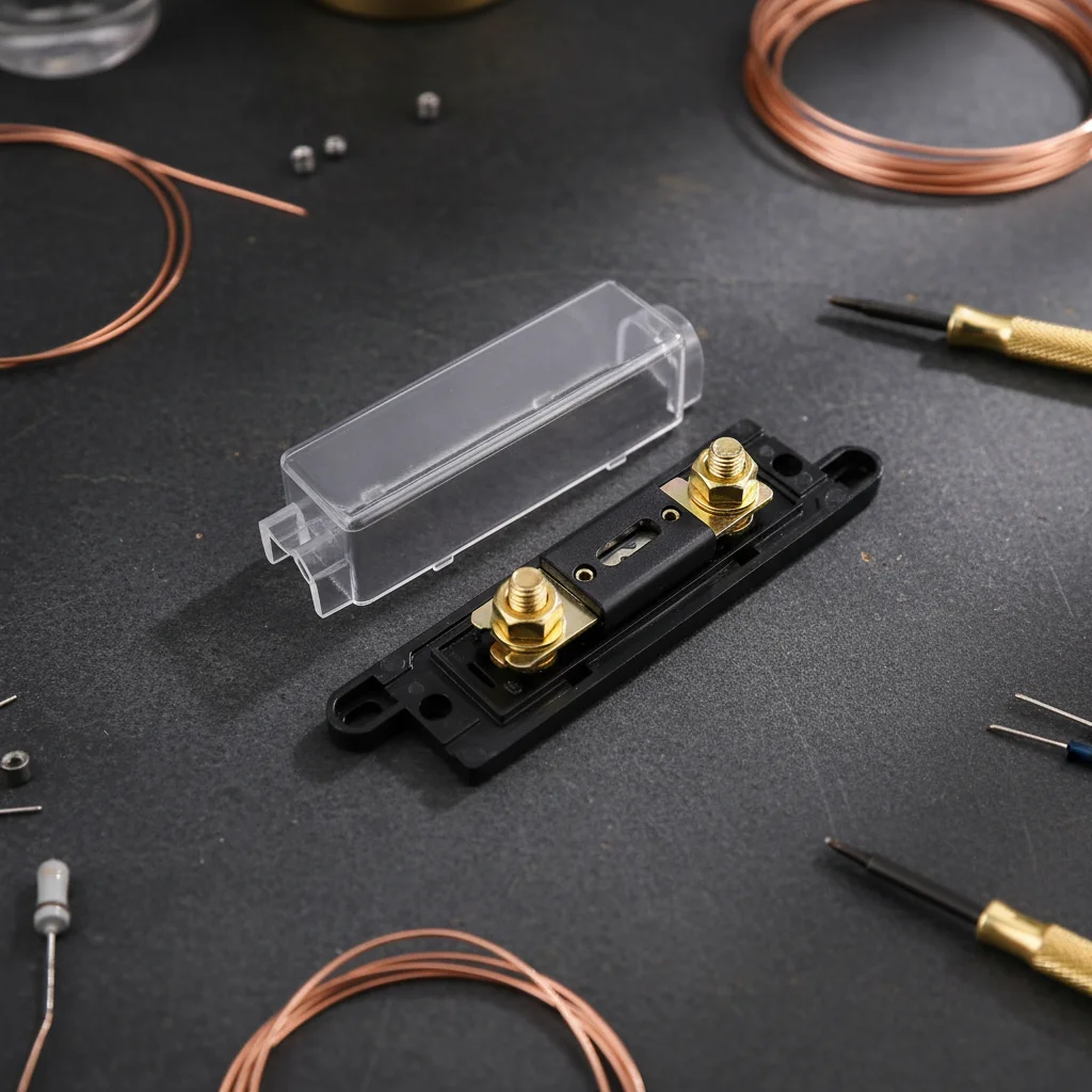 

4PC Fuse Holder Bolt-on Fuse Automotive Fuse Holders Fusible Link With Fuse 50/60/80A Fuses For Radio Audio Inverters Power Tool