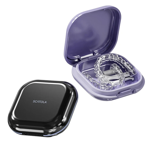Szelki ortodontyczne Przenośne etui na ochraniacze na zęby Uchwyt na protezę nocną z pokrywką Wyrównywacz zębów Slim Braces Box Orthodontic Suppli