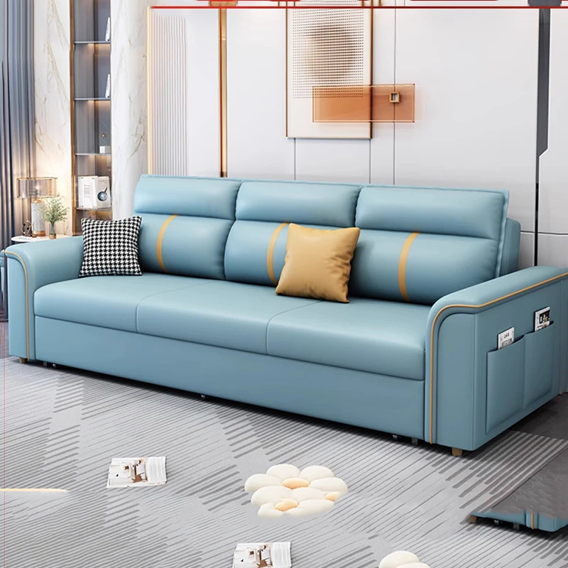 

Waterproof Simple Sofas Beds Large Cozy Relaxing Nordic Living Room Sofa Bed Modern Floor European Divani Da Soggiorno Furniture