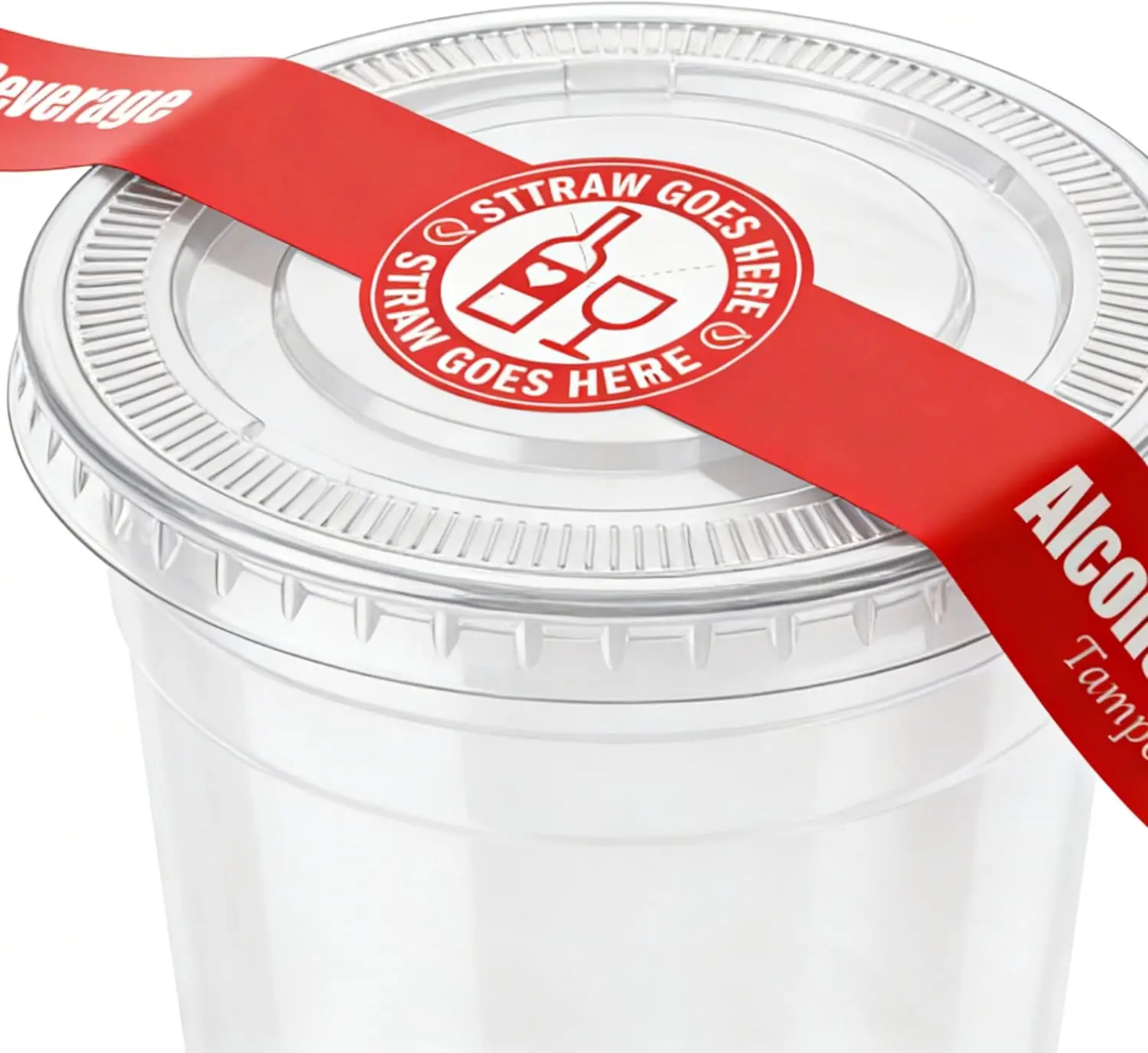 

Alcohol to-Go Drink Straw Tamper Proof Stickers1.25 x 9 inch 250 pcs Alcoholic Beverage Lid Stickers Safe Secure Tamper Evident