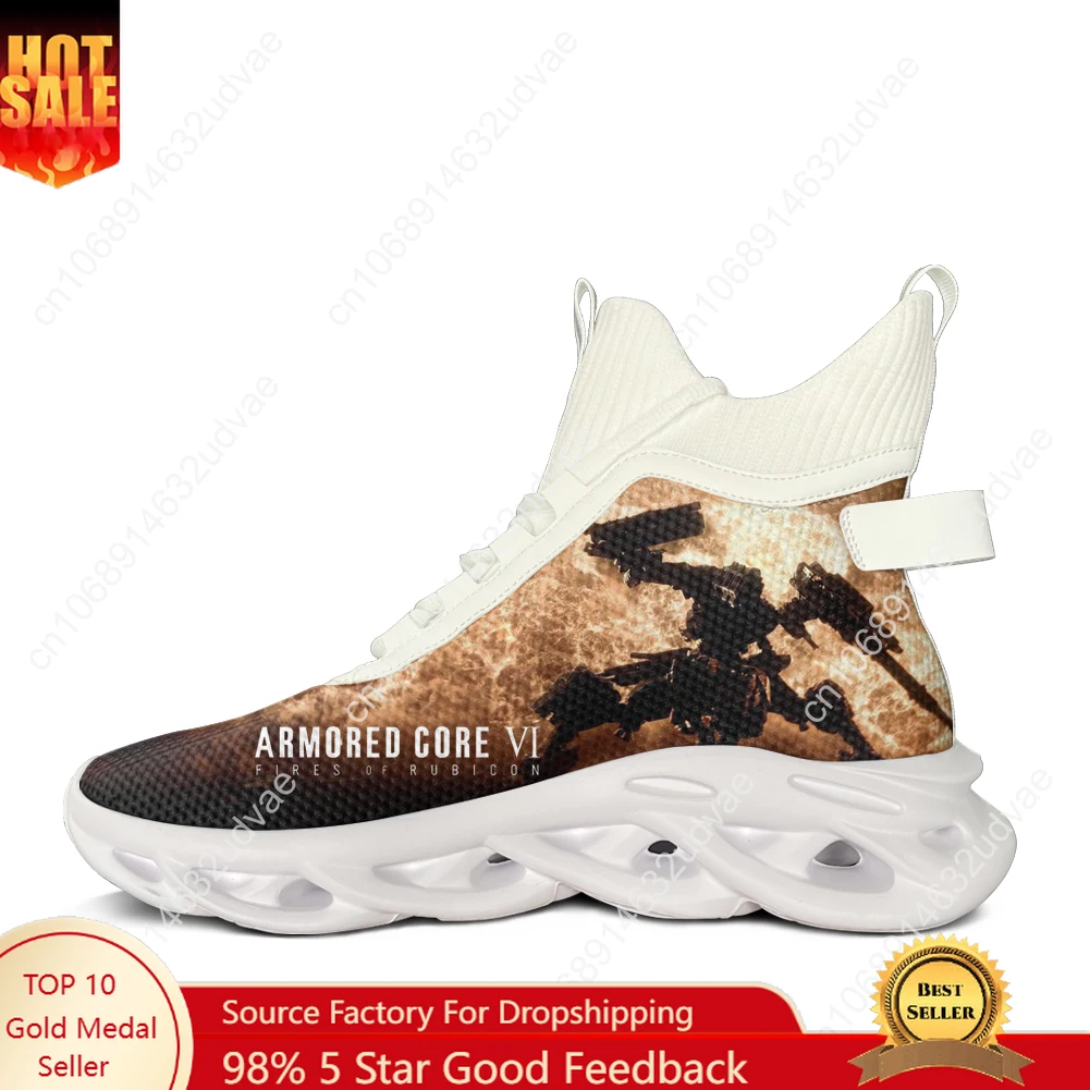 

Armored Core VI Fires of Rubicon High Top Flats Sneakers Mens Womens Sports Running Shoes Sneaker Up Mesh Footwear Custom Shoe