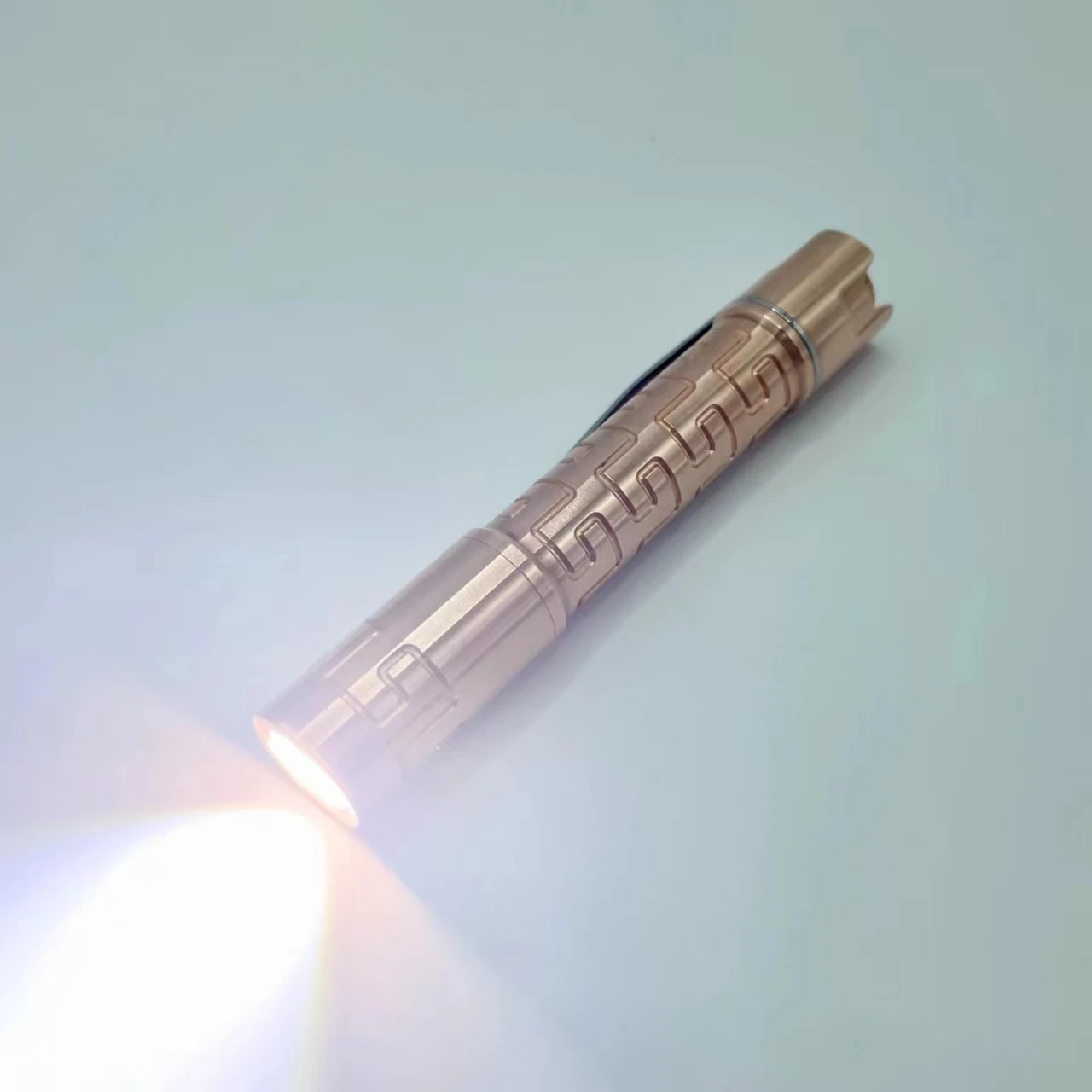 New Arrival Small Copper EDC Flashlight 10440 Lithium Batteries  (Send Out No Battery)