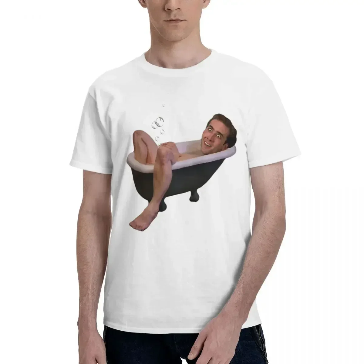 Taking A Bath Style TShirt Nicolas Cage Kim Coppola Comfortable Creative Gift Idea T Shirt Stuff Hot Sale