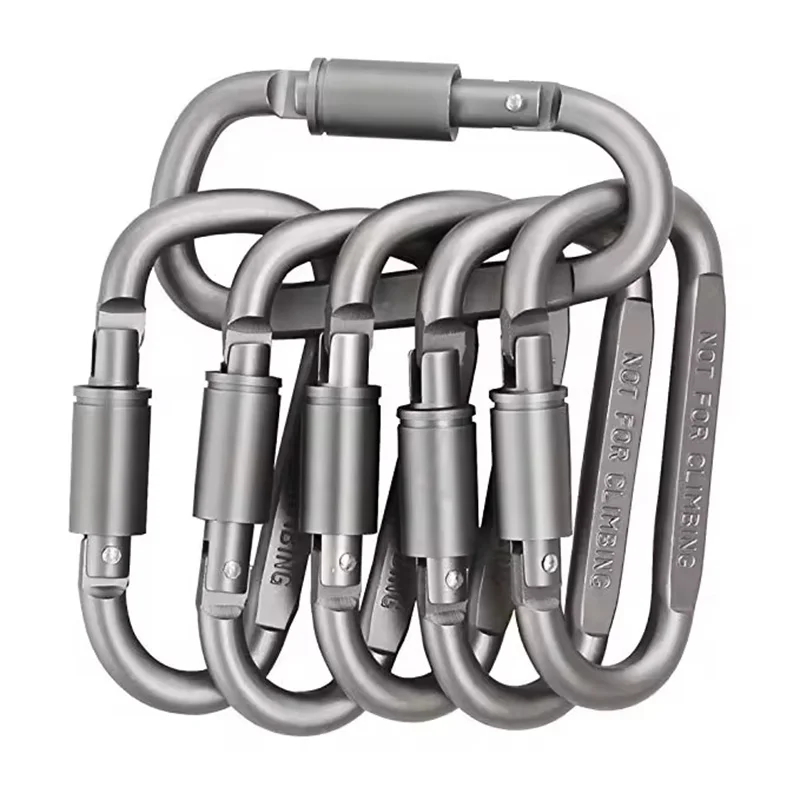4Pcs Carabiner Set Alloy Aluminum Tactical Caribiner Hook D-Ring Clip Camping Survival EDC For Outdoor Hiking Fishing Karabiners