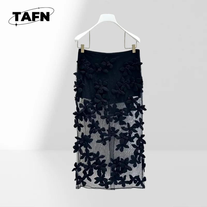 Lightweight A-Line Skirt for Women Solid Color High Waist Midi Elegant High Waist Skirt for Women Pleated Midi Style AJ1017