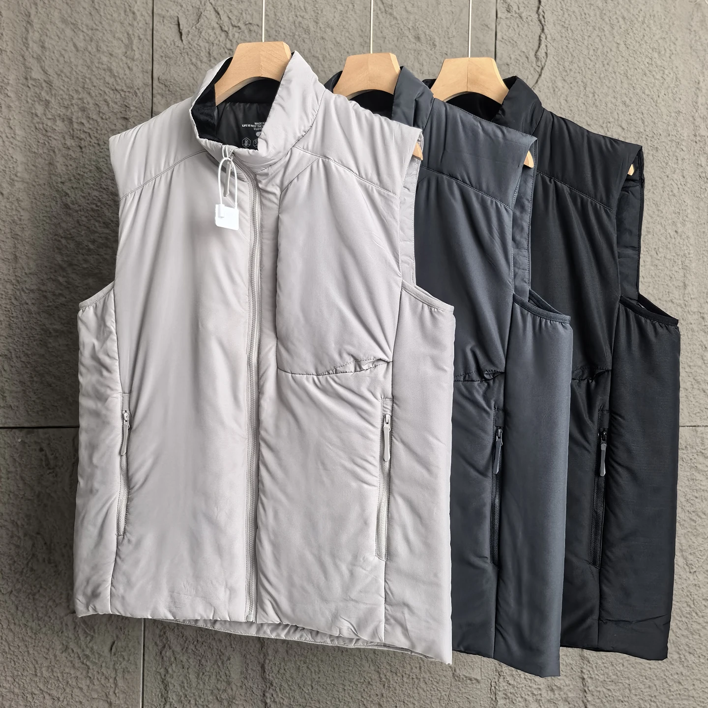 

Outdoor Men's Lightweight Sport Series Cotton Vest Casual Stand Collar Jaet Breathable Warm Autumn Winter Faion Ci Sle