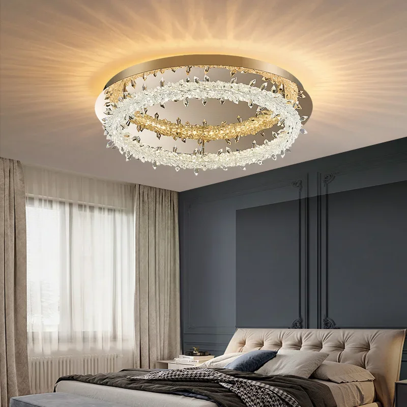 Modern Led Ceiling Chandelier For Living Room Bedroom 2020 Aluminum Gold Creative Rings Nordic Design Lamp Project Luminary