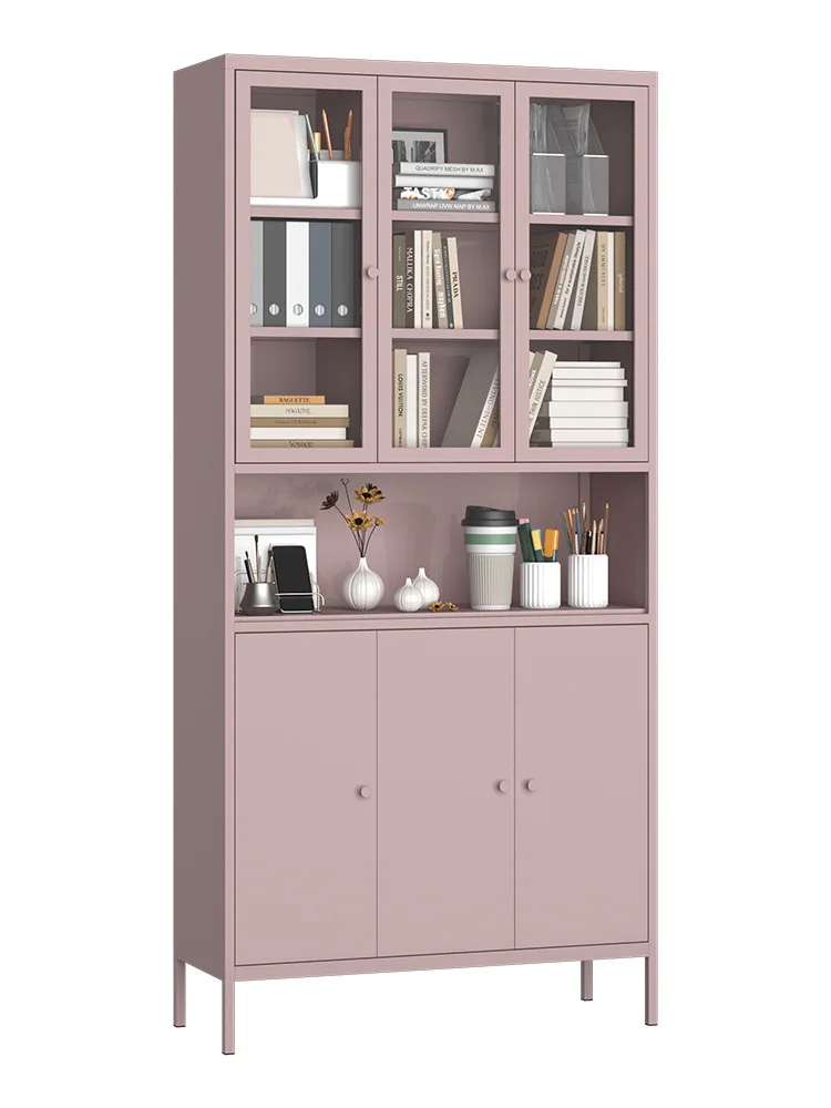 Office File Cabinet Iron Material Bookcase Iron Art Household Balcony Living Room Bedroom Seam Storage Cabinet