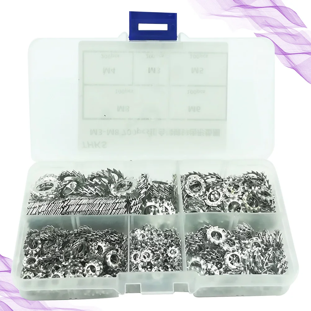 

700Pcs Galvanized Toothed Washer Durable Copper Gaskets High Precision Electrical Conductivity Sump Plug Washers Compact Plastic