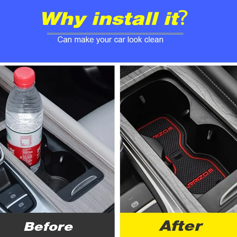 Car Door Anti-Slip Slot Gasket Waterproof Non-slip Mat Coaster For Chery ARRIZO 8 2022-2024 Interior Decoration Accessories