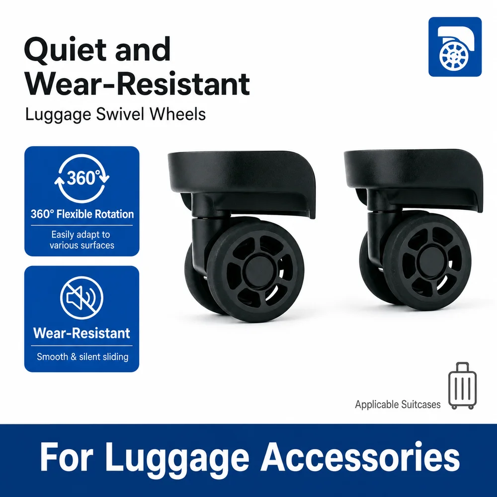 Universal Luggage Wheel for K076 Luggage Wheel Bracket Compatible For with Rimowa 360° Silent Swivel Caster Suitcase Replacement