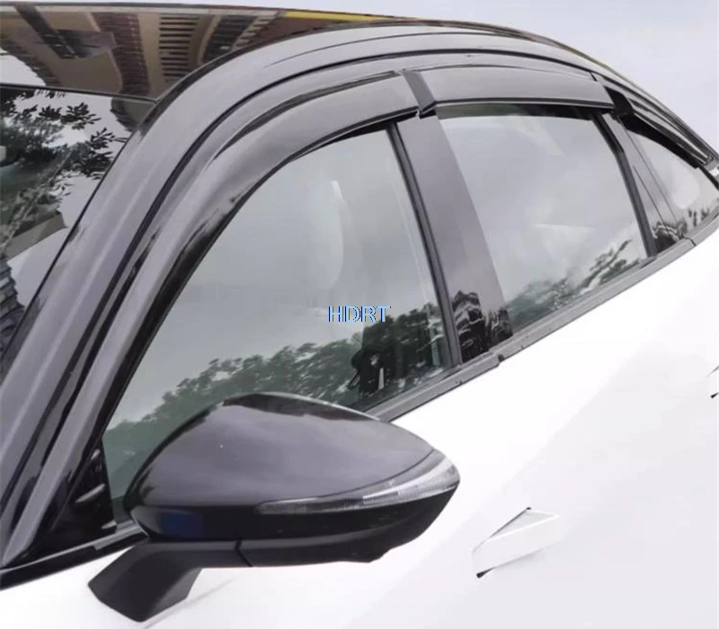 Car Styling Side Window Deflector Visor Vent Trim For Geely Galaxy L6 2023 + Wind Weather Shield Sun Rain Guard Awning Shelter