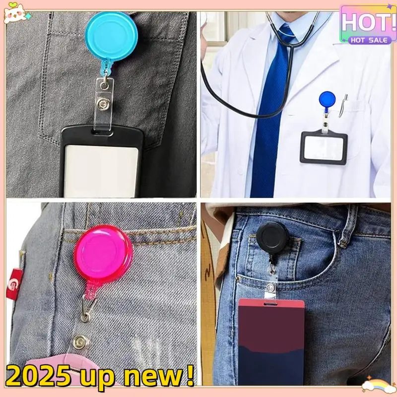 Retractable Badge Reels Badge Holder Retractable Clip 30 Pack Colorful Badge Clips Holders For Name ID Card Key Card