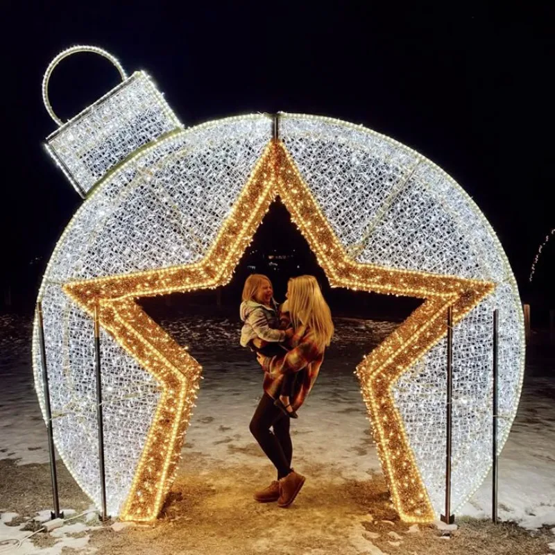 

2025 Christmas Lighting Modeling Lighting Festival Mall Meichen Decoration Outdoor LED Light Ball
