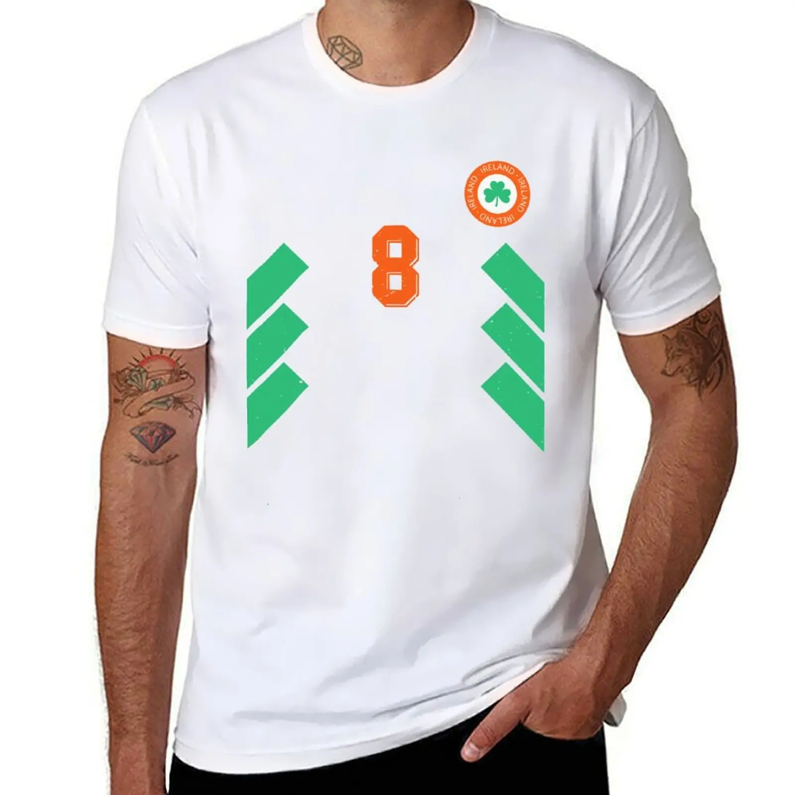 

Retro Ireland Soccer Jersey EIRE Football Away 8 T-Shirt man t shirt cotton cotton t shirt pack T-Shirt