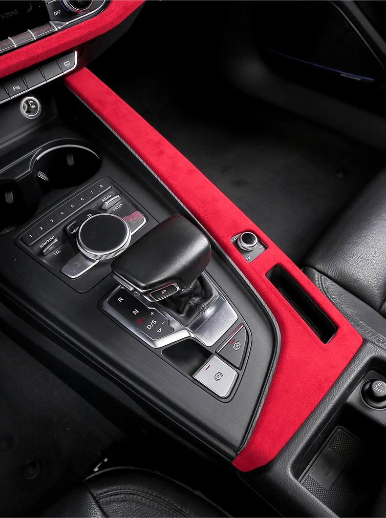 Für LHD Audi A4L B9 Limousine A4 Allroad Avant S4 A5 S5 2017 2018 2019 2020 2021 2022 2023 2024 Wildleder Leder Overlays Innen Trim – Detail 10