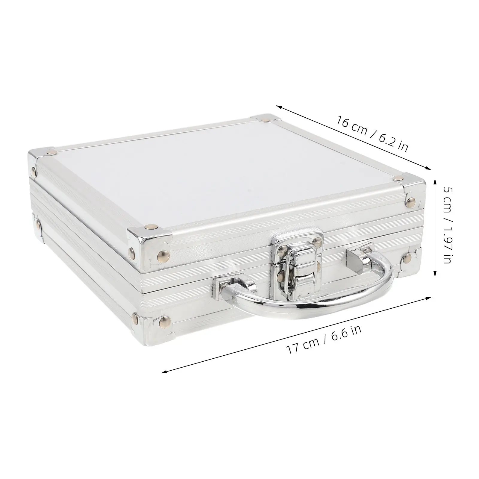 Aluminum Tool Box Case 6.7 X 6.3 Lockable Portable Tool Storage Box Aluminum Alloy Organizer Waterproof Metal Carrying Case