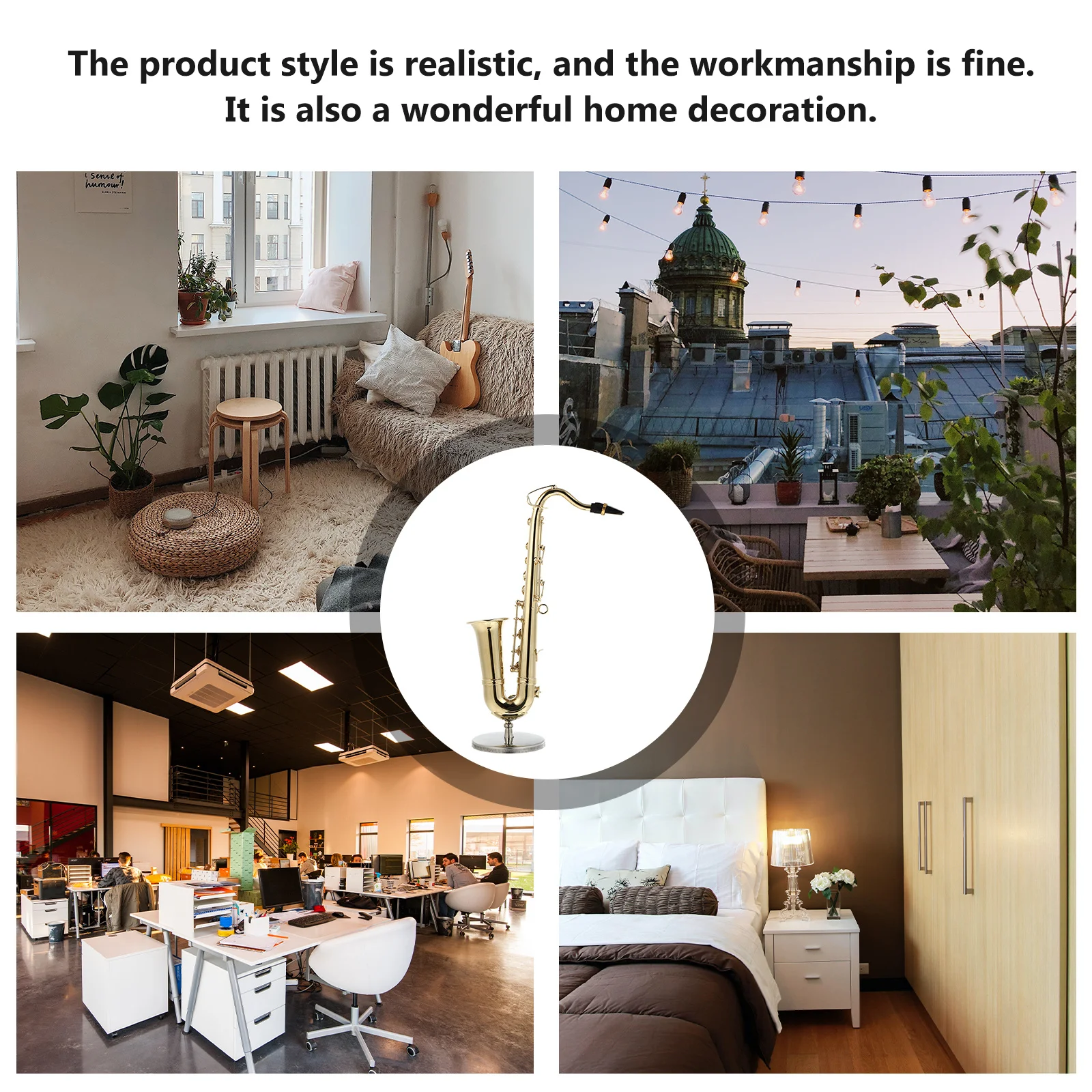 

Mini Saxophone Christmas Ornament Musical Instrument Adornment Decor Home Decoration Portable Miniature