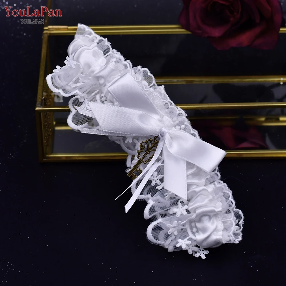 YouLapan VT01 Wedding Garter Bride Garters Women Intimate Sexy Lace Flower Thigh Leg Garter Ring For Women Wedding customizable