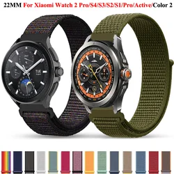 22mm Nylon WristBand For Xiaomi Watch 2 Pro Quick Release Sport Strap For Xiaomi Watch S4 S3 S2 S1 Mi Color 2 Bracelet Watchband