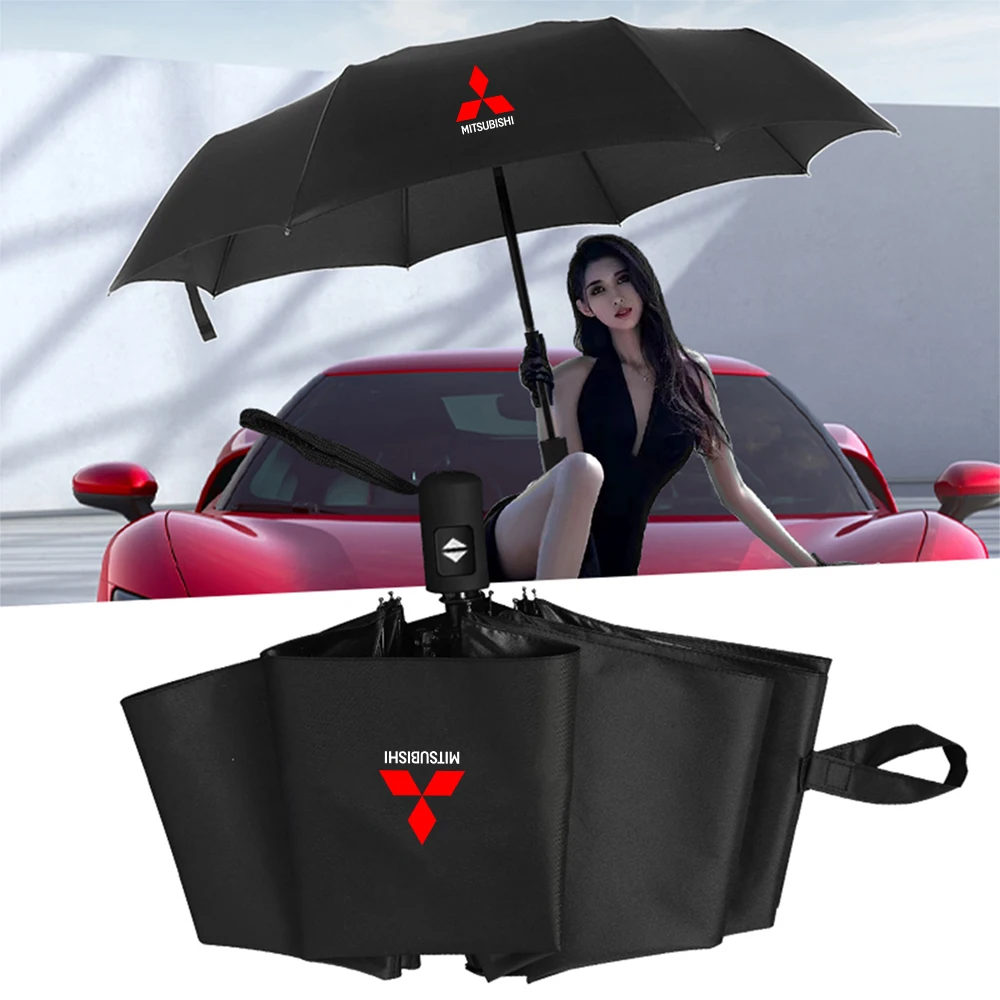 Car Automatic Folding Windproof Sunshade Umbrella For Mitsubishi Ralliart Pajero L200 X RVR Lancer EX Outlander ASX Competition