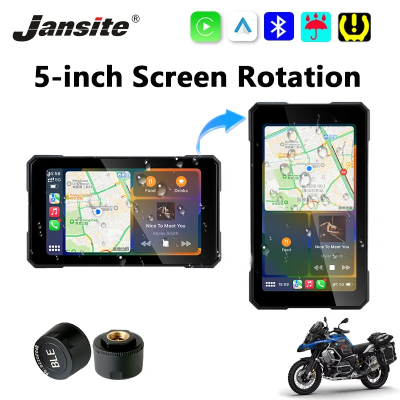 Ecran-tactile-portable-5-pouces-pour-moto-sans-fil-carplay-android-auto-moniteur-numerique-navigation-gps-ecran-rotatif-etanche-ipx7
